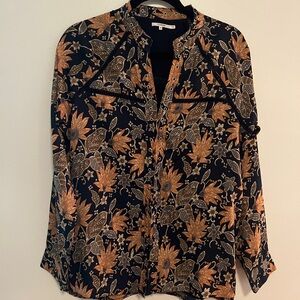Tularosa Navy and Beige Floral Jacket